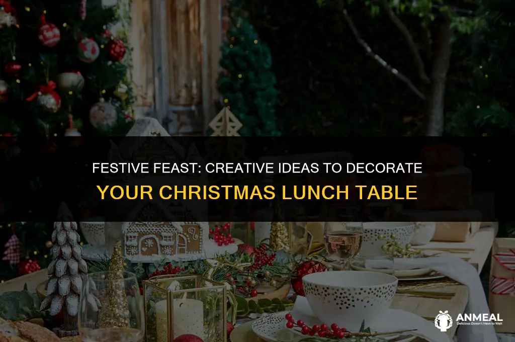 how to decorate christmas lunch table