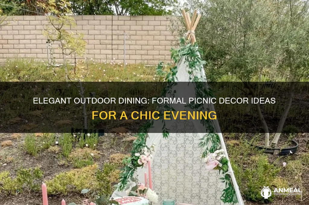 how to decorate for a picnic dinner that is formal