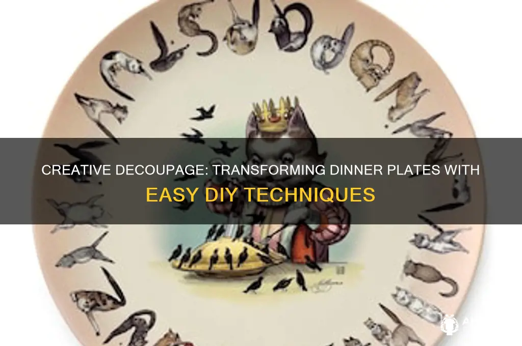 how to decoupage a dinner plate