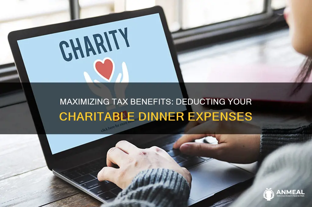 how to dedeuct a charitable dinner