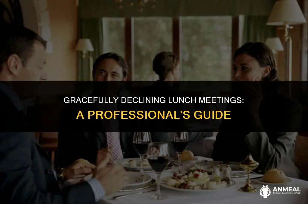 how to delcine lunch meeting