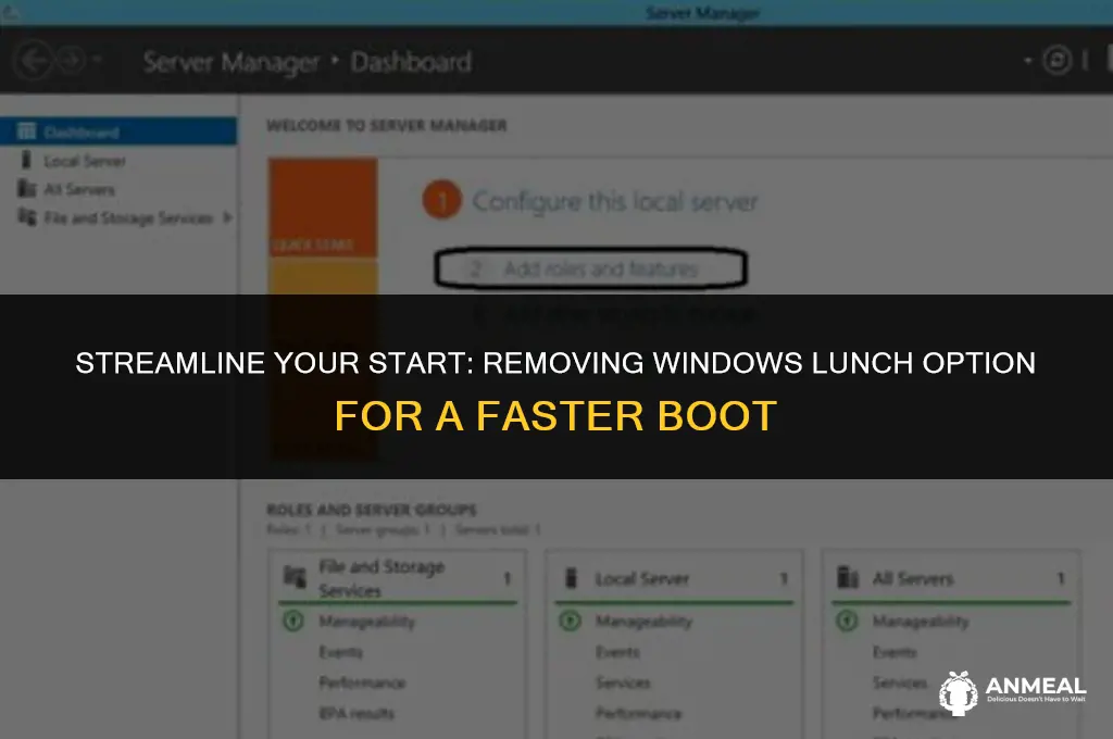 how to delete windows lunch option