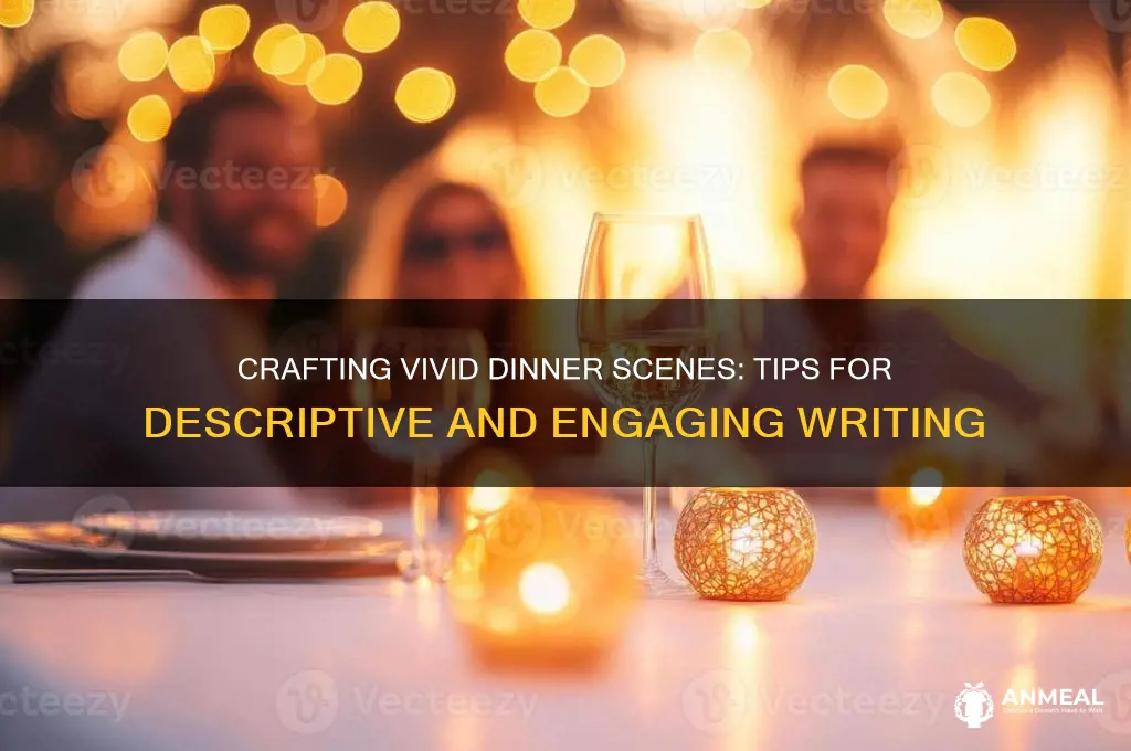 how to describe a dinner scene
