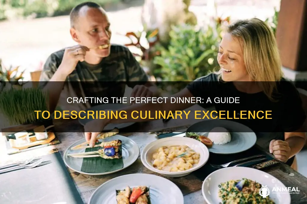 how to describe a great dinner