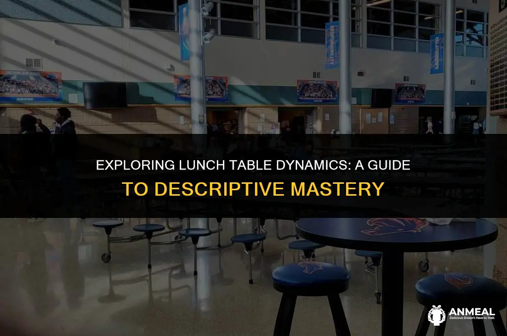 how to describe lunch tables