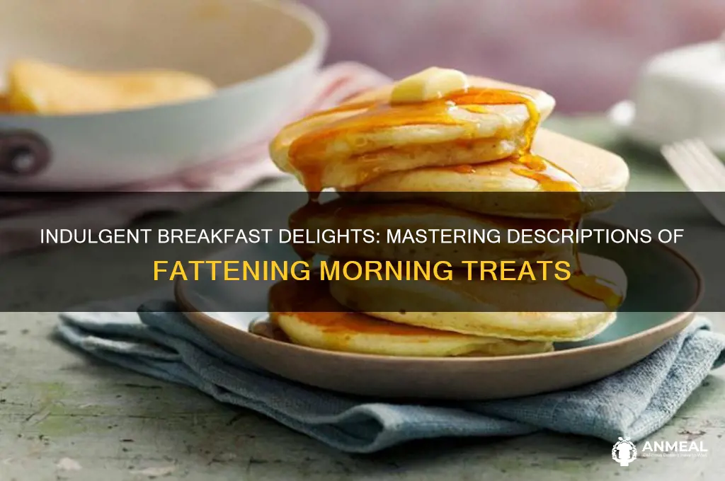 how to describe more fattening breakfast food