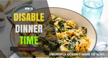 Skip the Evening Meal: A Guide to Disabling Dinner Time