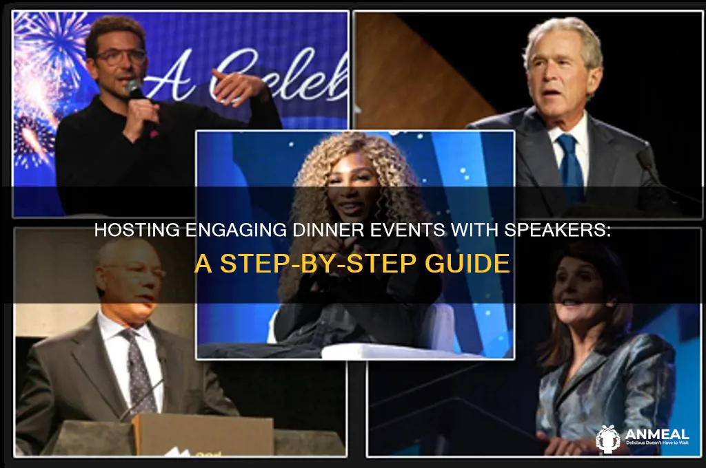 how to do a dinner event with speakers