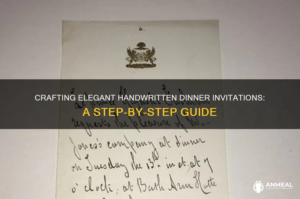 how to do a handwritten dinner invitation