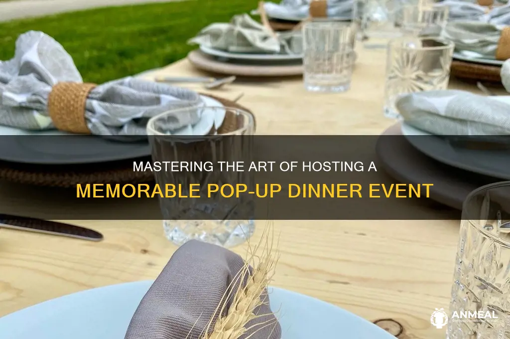 how to do a pop up dinner