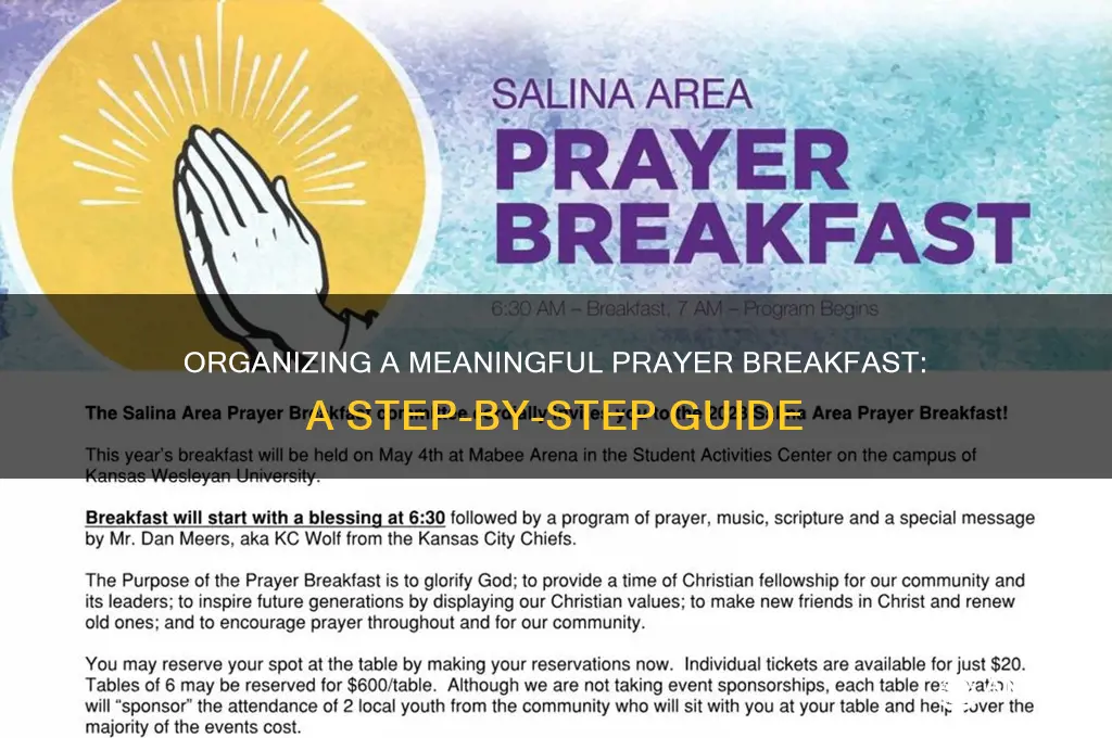 how to do a prayer breakfast program
