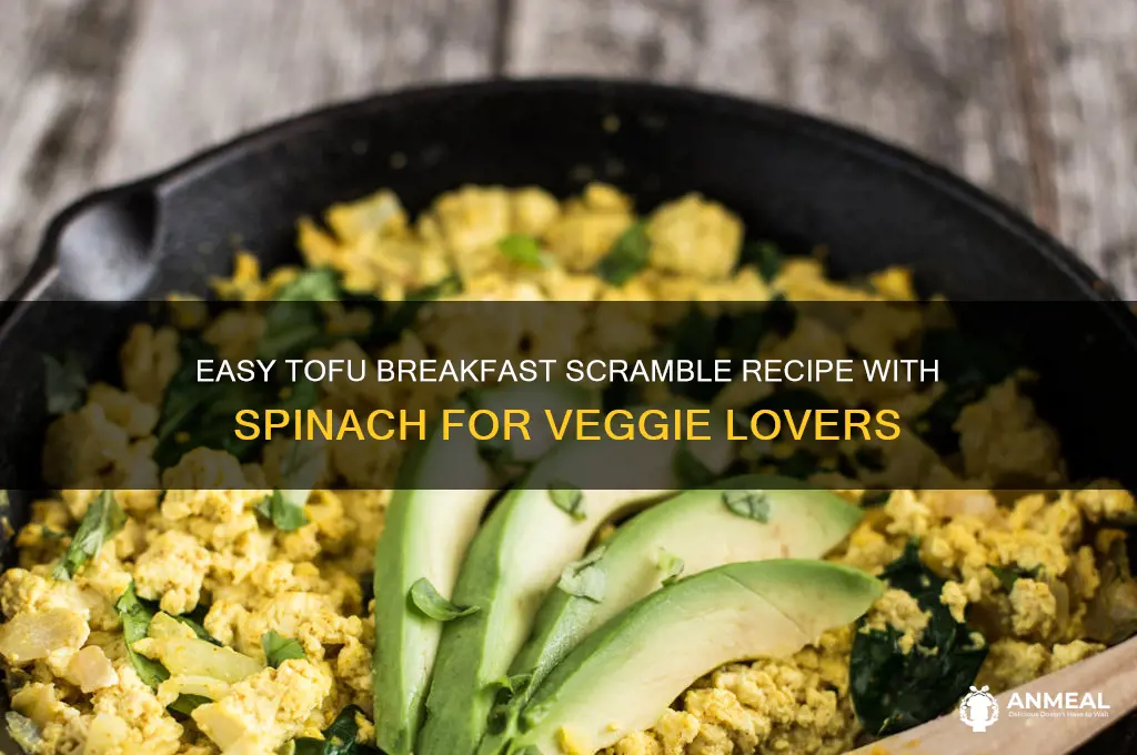 how to do tofu breakfast scramble recipe with spinach
