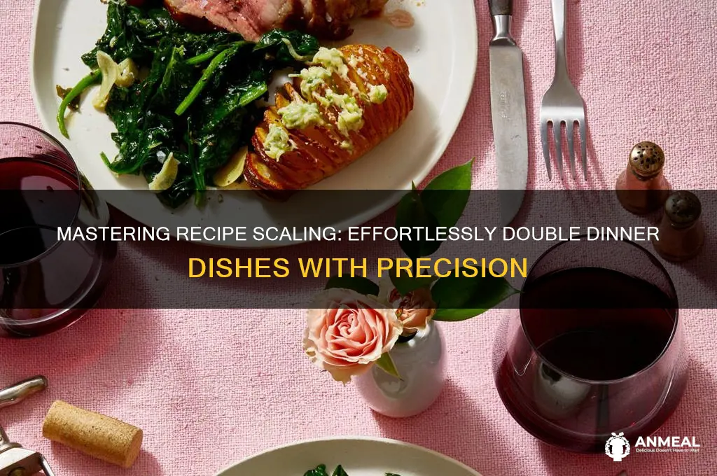 how to double a dinner recipe
