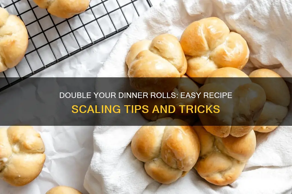 how to double dinner roll recipe