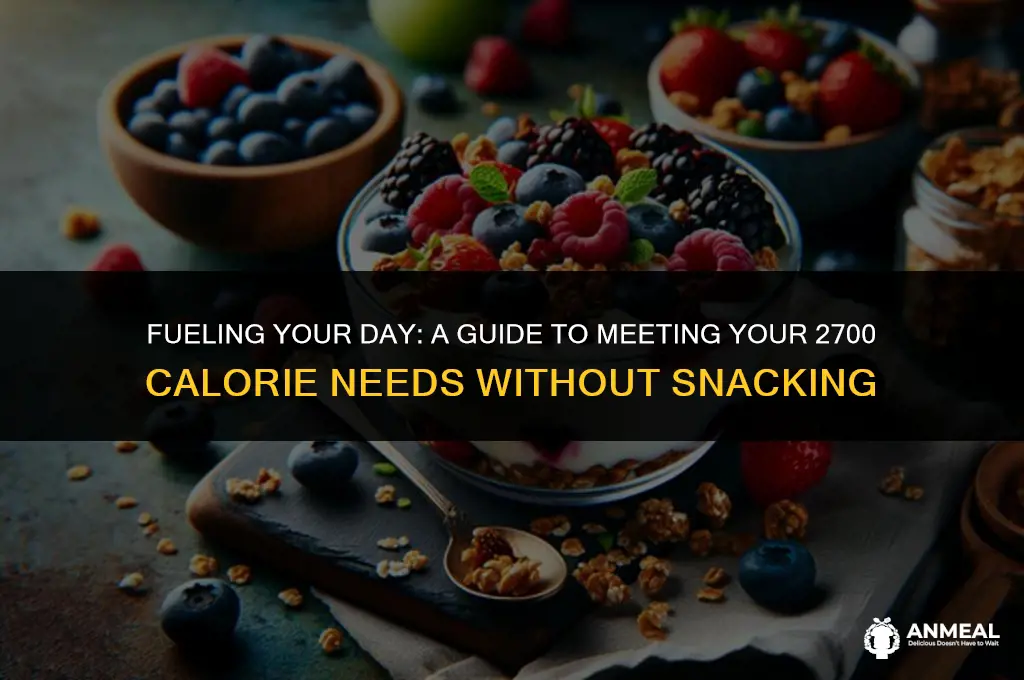 how to eat 2700 calories in a day without snacking