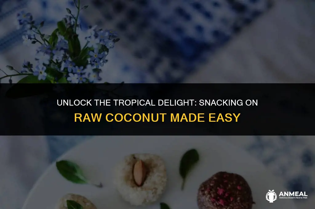 how to eat raw coconut as a snack