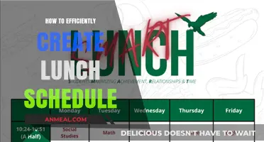Streamline Your Lunch Break: Efficient Schedule Creation Tips