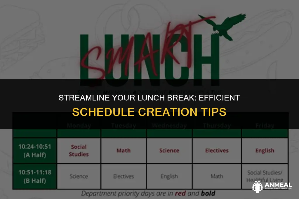 how to efficiently create lunch schedule
