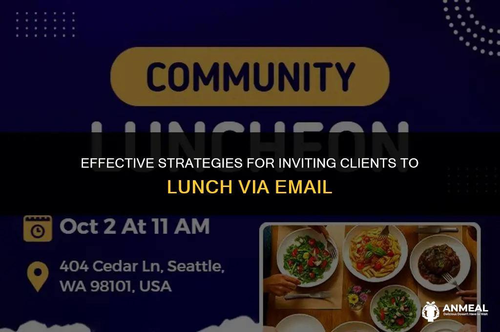 how to email a client for lunch