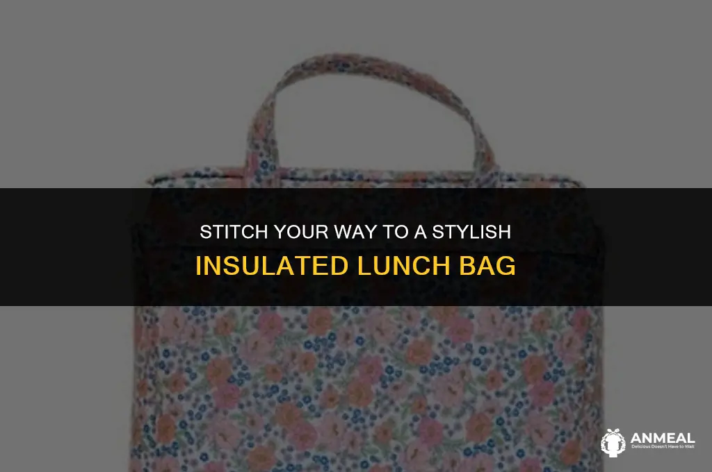 how to embroider an insulated lunch bag
