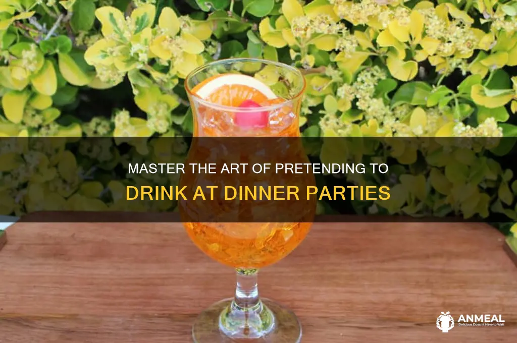 how to fake drink at a dinner party