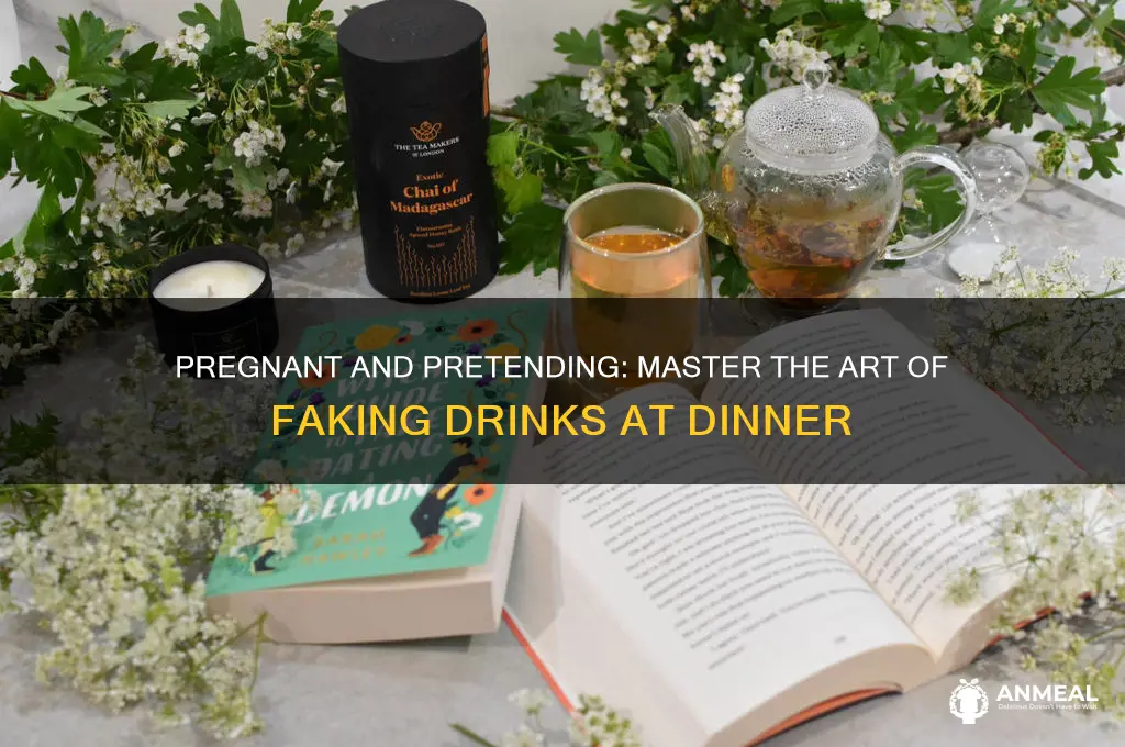 how to fake drinking at dinner while pregnant