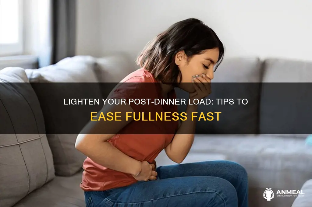 how to feel less full after dinner