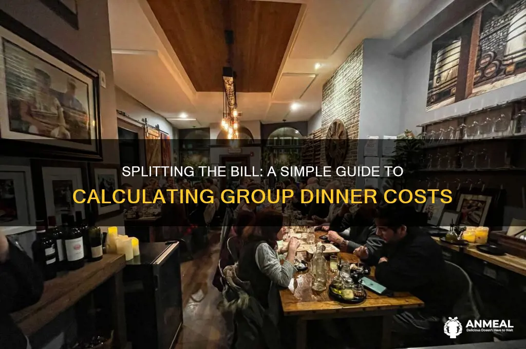 how to figure out cost of group dinner
