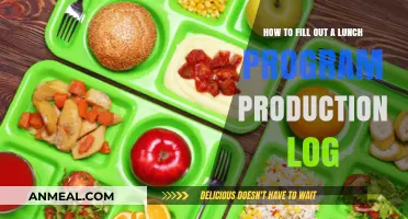 Mastering the Lunch Program Production Log: A Step-by-Step Guide
