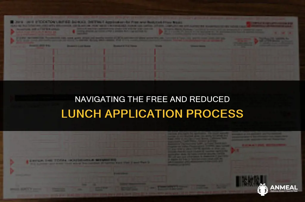 how to fill out free and reduced lunch application