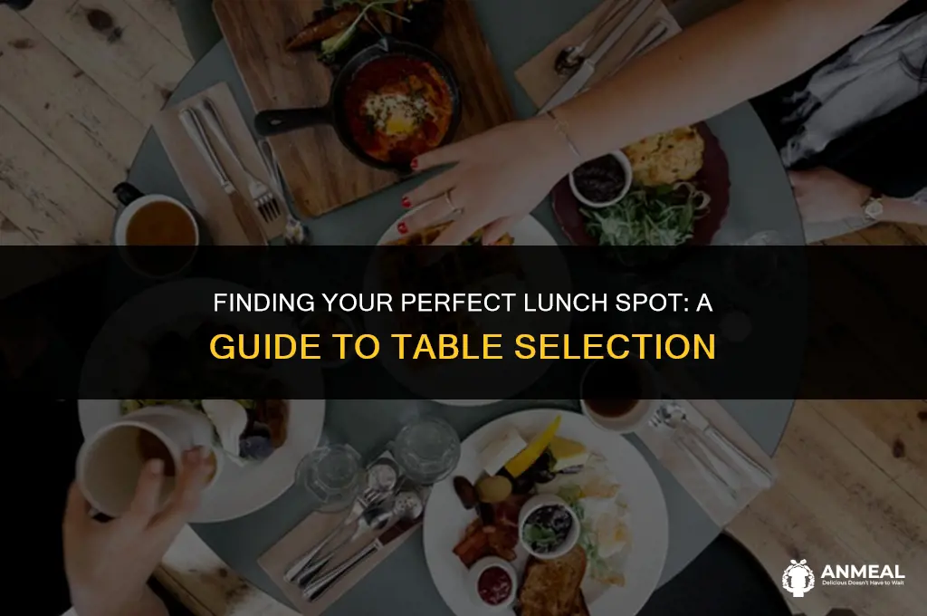 how to find a lunch table to sit at