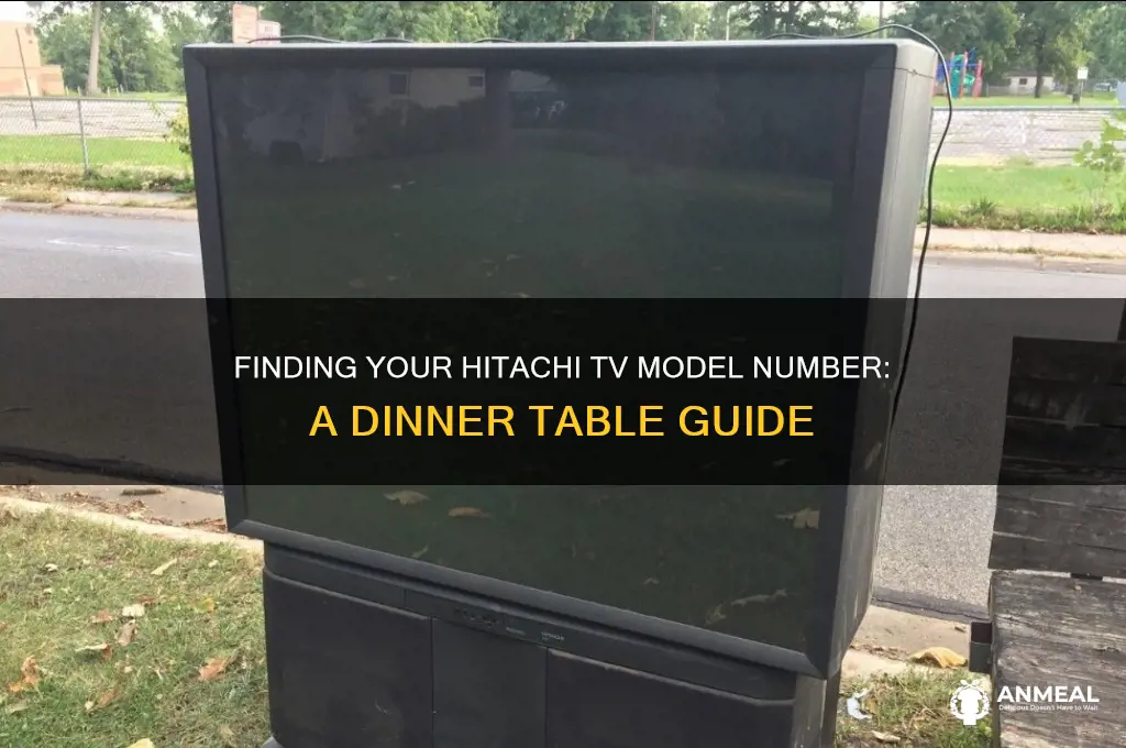 how to find hitachi tv model number through the dinner