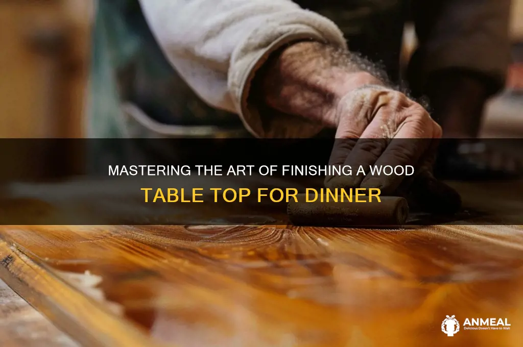 how to finish a wood table top dinner