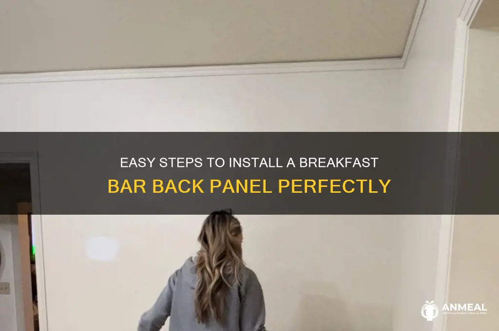how to fit a breakfast bar back panel