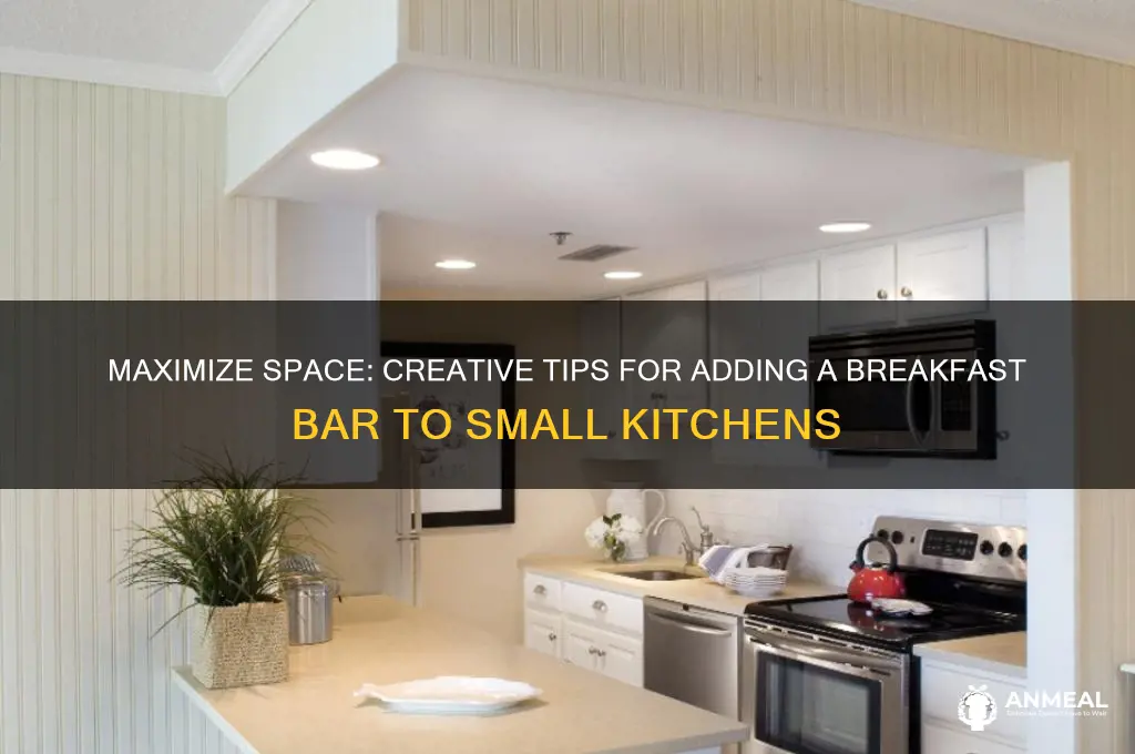 how to fit a breakfast bar into a small kitchen