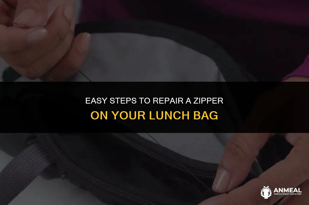 how to fix a broken zipper on a lunch bag