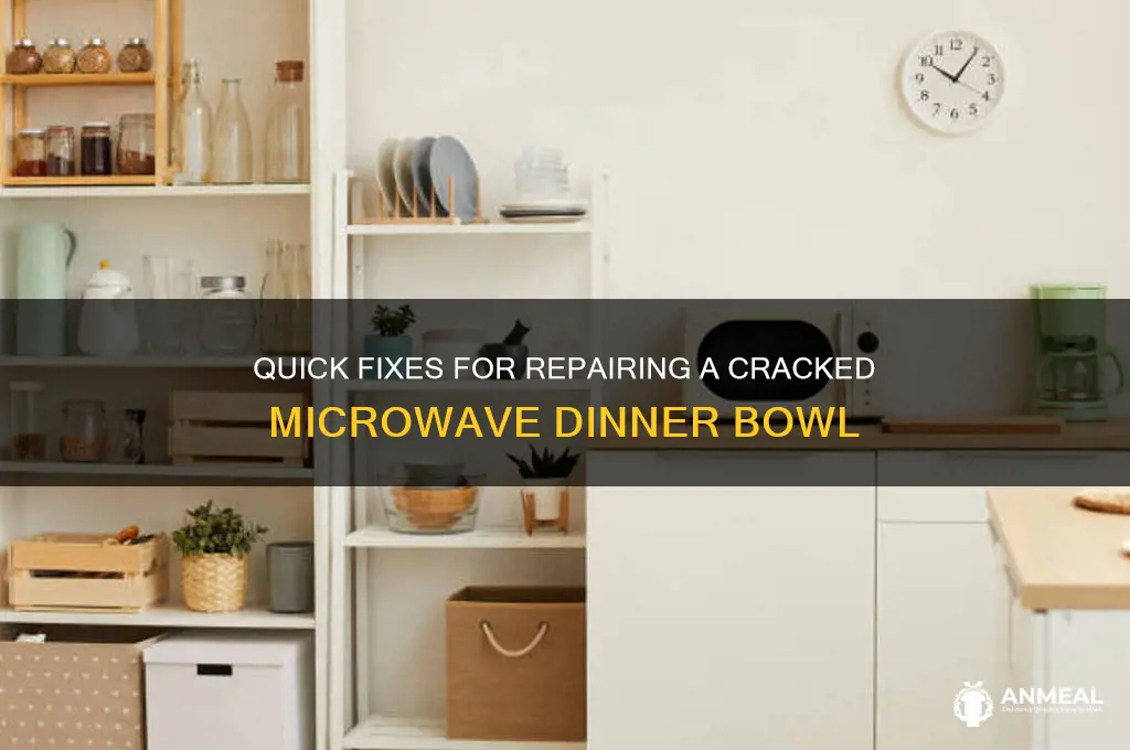 how to fix a cracked microwave dinner bowl