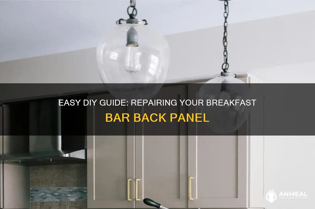 how to fix breakfast bar back panel