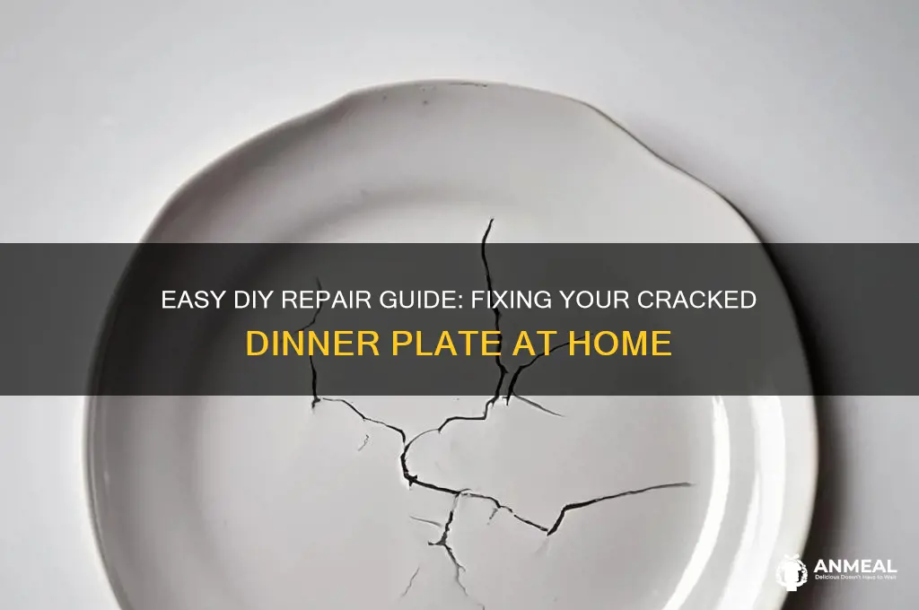 how to fix cracked dinner plate