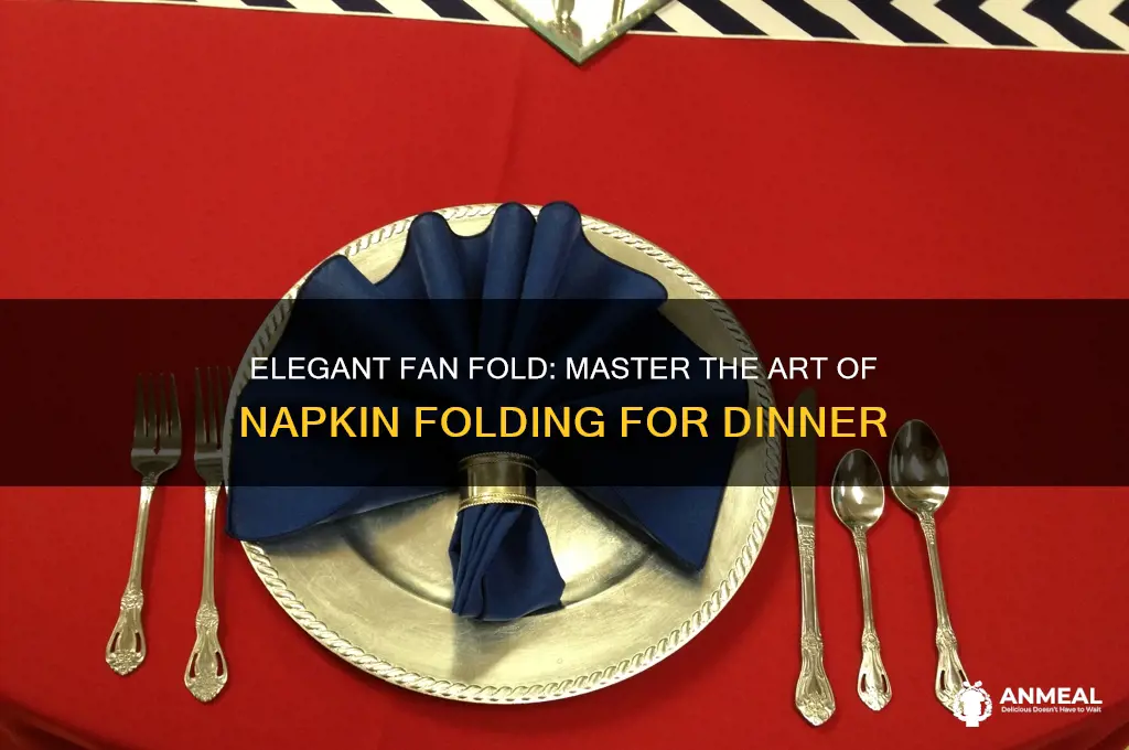 how to fold a dinner napkin into a fan