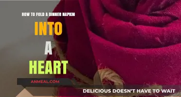 Romantic Table Setting: Folding a Dinner Napkin into a Heart Shape