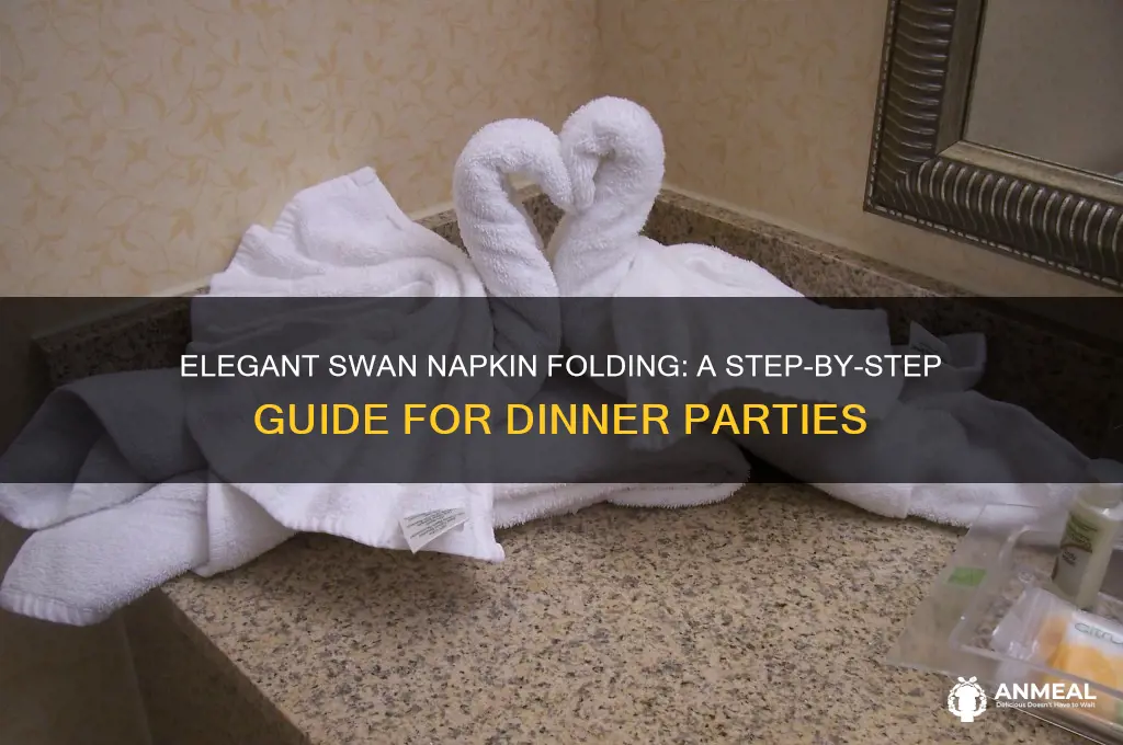 how to fold a dinner napkin into a swan