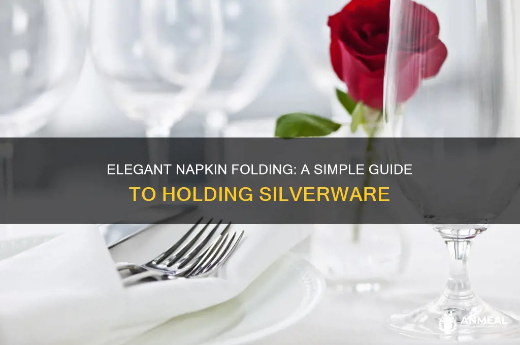 how to fold a dinner napkin to hold silverware