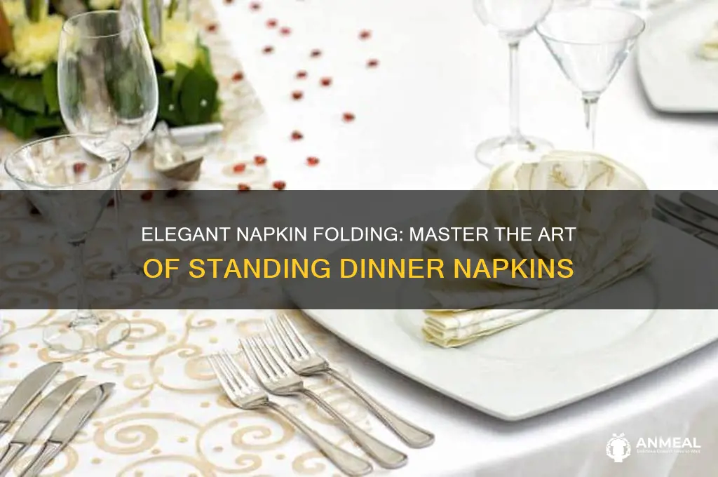 how to fold a dinner napkin to stand up
