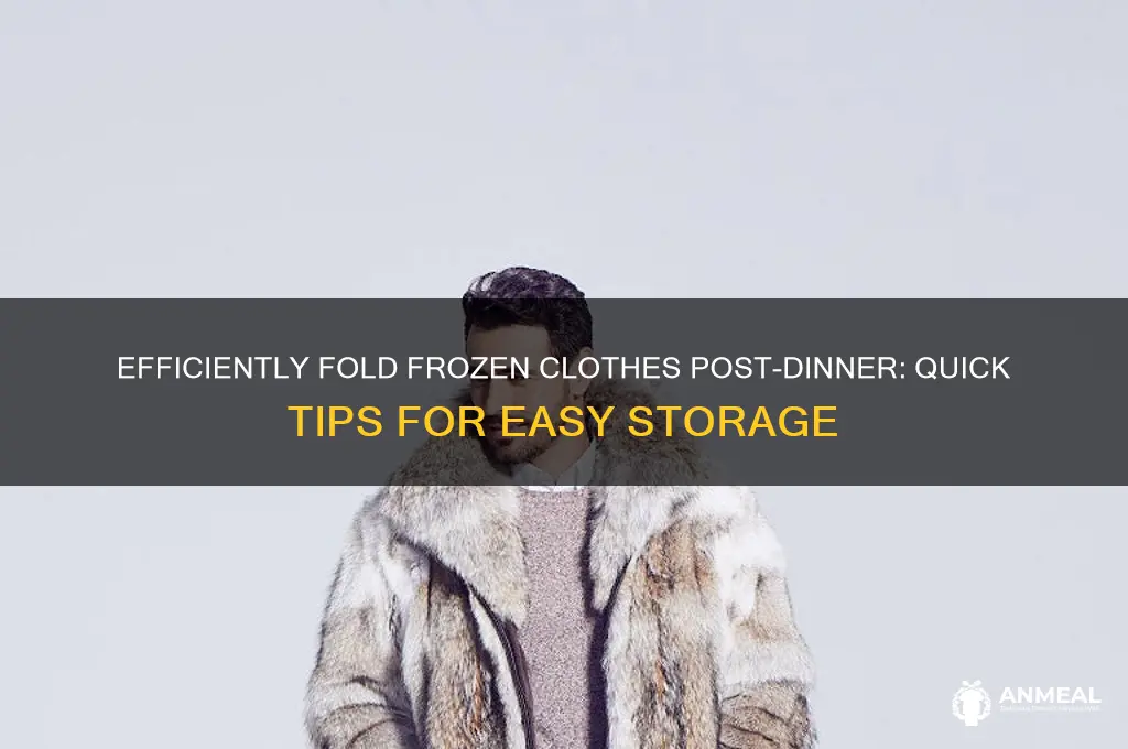 how to fold frozen cloths for after dinner