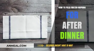 Elegant After-Dinner Napkin Folding: Mastering the Frozen Technique