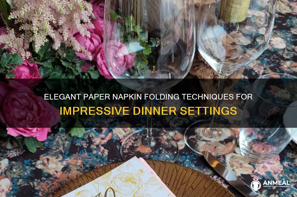 how to fold paper dinner napkins