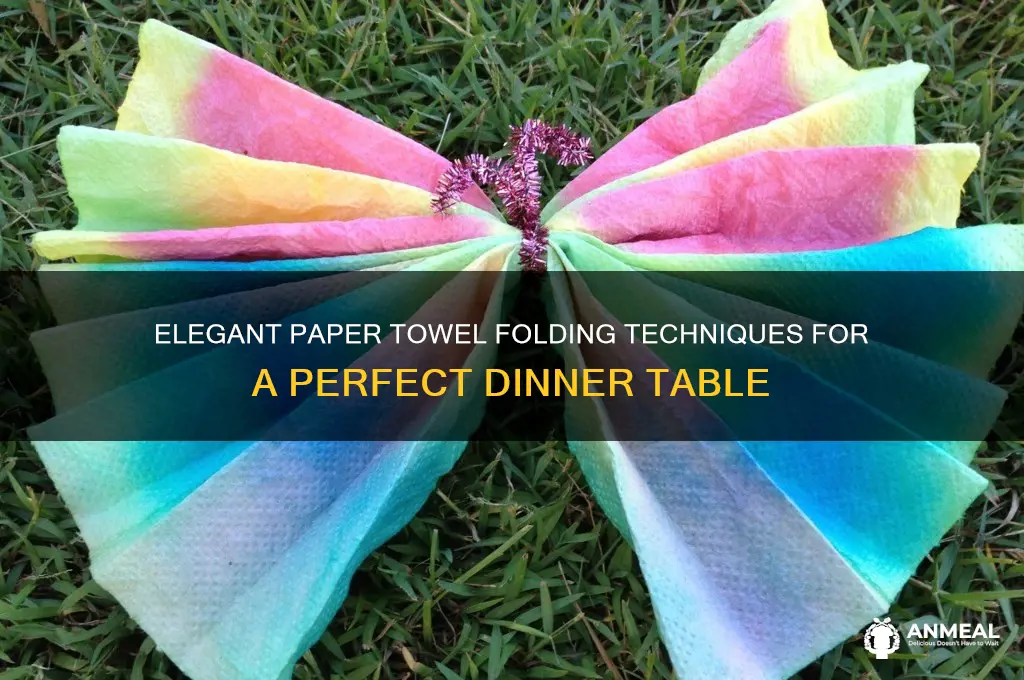 how to fold paper towel for dinner