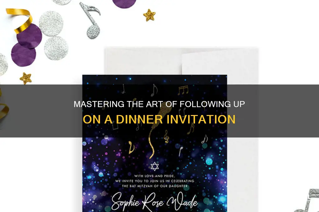 how to follow up on a dinner invite