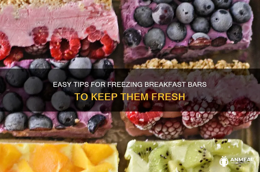 how to freeze breakfast bars